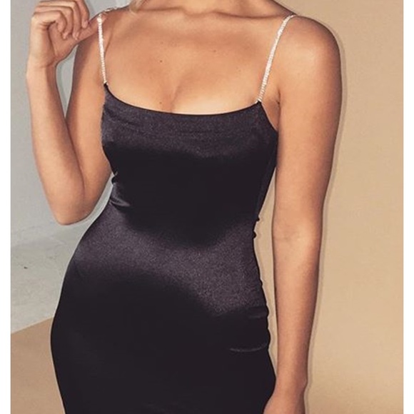 silk midi bodycon dress
